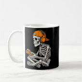 Halloween Skeleton Gamer Video Gaming Funny Skelet Kaffeetasse (Links)