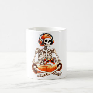 Halloween Skeleton Gamer Video Gaming Liebhaber Verwandlungstasse