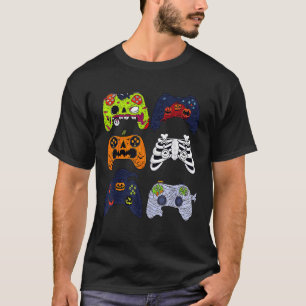 Halloween Skeleton Gaming Controller Zombie Mummy T-Shirt