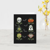 Halloween Skeleton Gaming Witch Vampire Zombie Boy Karte (Gelbe Blume)