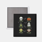 Halloween Skeleton Gaming Witch Vampire Zombie Boy Magnet (Vorderseite/Rückseite)