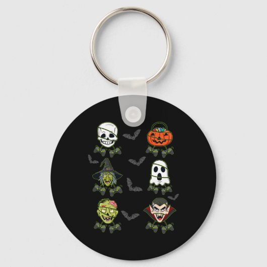 Halloween Skeleton Gaming Witch Vampire Zombie Boy Schlüsselanhänger (Vorderseite)