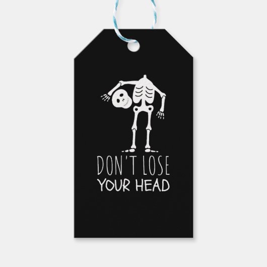 Halloween Skeleton Geschenkanhänger (Vorderseite)