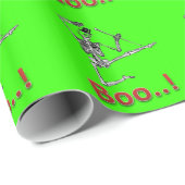 Halloween Skeleton Geschenkpapier (Rolleneckpunkt)