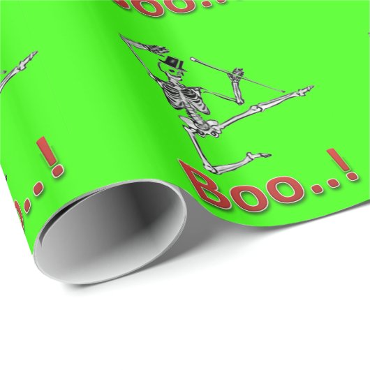 Halloween Skeleton Geschenkpapier (Rolleneckpunkt)