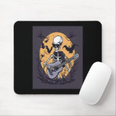 Halloween Skeleton Gitarrenmusik Funny Skul Mousepad (Mit Mouse)