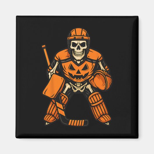 Halloween Skeleton Goalie Pumpkin Costume, Grandso Magnet (Vorne)