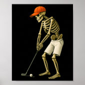 Halloween Skeleton Golf Kostüm Funny Men Boys Kind Poster (Vorne)