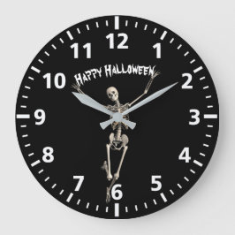 Halloween Skeleton Große Wanduhr