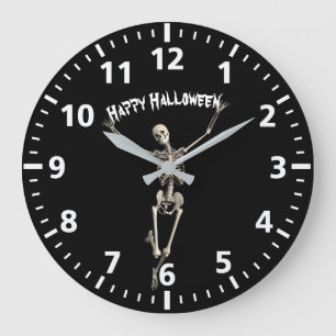 Halloween Skeleton Große Wanduhr