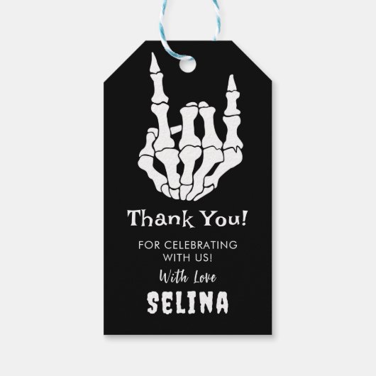 Halloween Skeleton Halloween Geschenkanhänger (Rückseite)