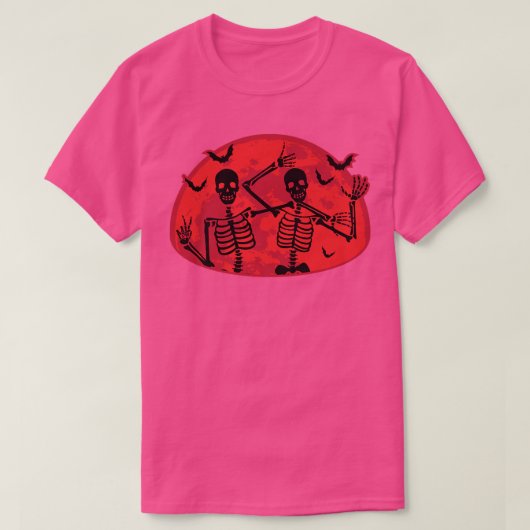 Halloween Skeleton Halloween Kostümtrick oder Trep T-Shirt (Design vorne)