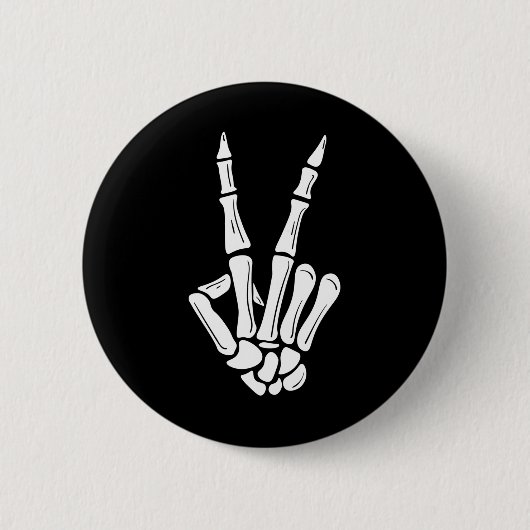 Halloween Skeleton Hand Button (Vorderseite)