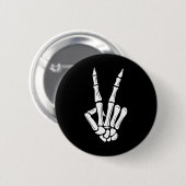 Halloween Skeleton Hand Button (Vorne & Hinten)