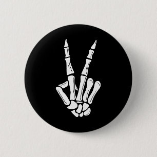 Halloween Skeleton Hand Button