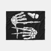 Halloween Skeleton Hand Comma La Punctuation Kamal Fleecedecke (Vorderseite (Horizontal))
