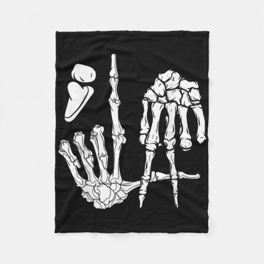 Halloween Skeleton Hand Comma La Punctuation Kamal Fleecedecke (Vorderseite)