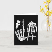 Halloween Skeleton Hand Comma La Punctuation Kamal Karte (Gelbe Blume)