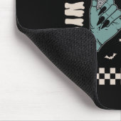 Halloween Skeleton Hand Funny Vibing mit meinem Dä Mousepad (Ecke)