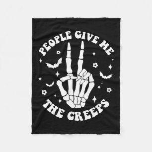 Halloween Skeleton Hand Leute geben mir die Creeps Fleecedecke