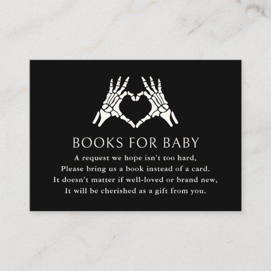 Halloween Skeleton Handbücher für Baby Begleitkarte (Vorderseite)