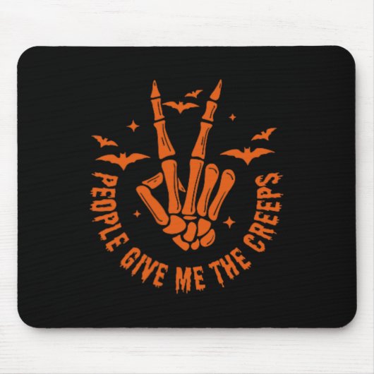 Halloween Skeleton Handfall Leute geben mir Cr Mousepad (Vorne)
