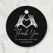 Halloween Skeleton Hands Baby Dusche Geschenkanhänger (Vorderseite)