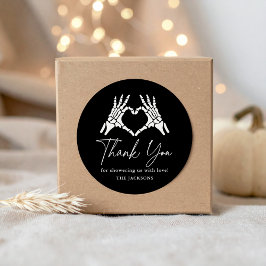 Halloween Skeleton Hands Baby Dusche Runder Aufkleber