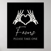 Halloween Skeleton Hands Baby Shower Favoriten Sch Poster (Vorne)