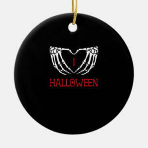 Halloween Skeleton Hands bilden Herz-Gotik Keramik Ornament