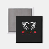 Halloween Skeleton Hands bilden Herz-Gotik Magnet (Vorderseite/Rückseite)