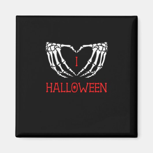 Halloween Skeleton Hands bilden Herz-Gotik Magnet (Vorne)
