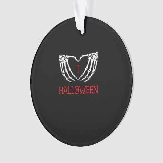 Halloween Skeleton Hands bilden Herz-Gotik Ornament (Vorderseite)