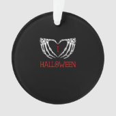 Halloween Skeleton Hands bilden Herz-Gotik Ornament (Vorderseite)