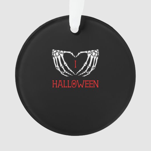 Halloween Skeleton Hands bilden Herz-Gotik Ornament (Vorderseite)