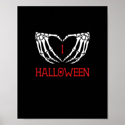 Halloween Skeleton Hands bilden Herz-Gotik Poster (Vorne)