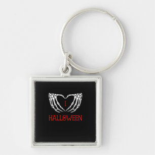 Halloween Skeleton Hands bilden Herz-Gotik Schlüsselanhänger