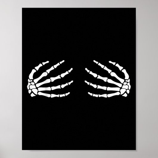 Halloween Skeleton Hands Brust Beängstigend Bra Poster (Vorne)