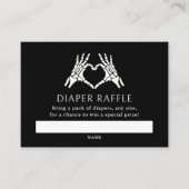 Halloween Skeleton Hands Diaper Raffle Ticket Begleitkarte (Vorderseite)