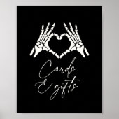 Halloween Skeleton Hands Duschkarten und Geschenke Poster (Vorne)