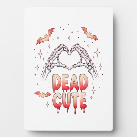 halloween Skeleton Hands Heart, Bats & Blood Fotoplatte (Vorderseite)