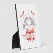 halloween Skeleton Hands Heart, Bats & Blood Fotoplatte (Seite)