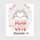 Halloween Skeleton Hands Herz, Fledermäuse & Blut Aufkleber (Blatt)