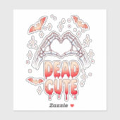 Halloween Skeleton Hands Herz, Fledermäuse & Blut Aufkleber (Blatt)