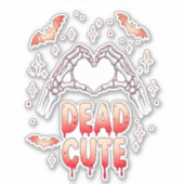 Halloween Skeleton Hands Herz, Fledermäuse & Blut Aufkleber (Vorderseite)