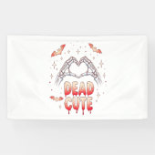 Halloween Skeleton Hands Herz, Fledermäuse & Blut Banner (Horizontal)