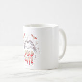 Halloween Skeleton Hands Herz, Fledermäuse & Blut Kaffeetasse (VorderseiteRechts)
