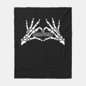 Halloween - Skeleton Hands Herz Fleecedecke (Vorderseite)