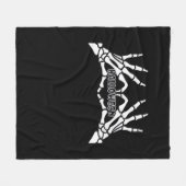 Halloween - Skeleton Hands Herz Fleecedecke (Vorderseite (Horizontal))