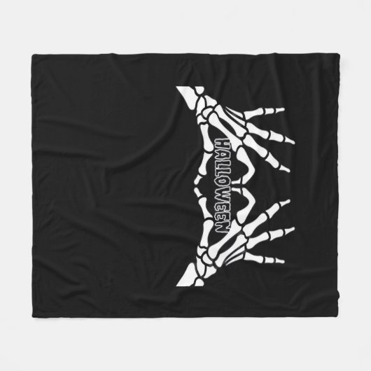 Halloween - Skeleton Hands Herz Fleecedecke (Vorderseite (Horizontal))